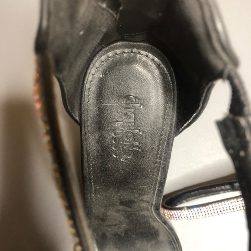 Black Heels with Gems Size 9 - Picture 5 of 5